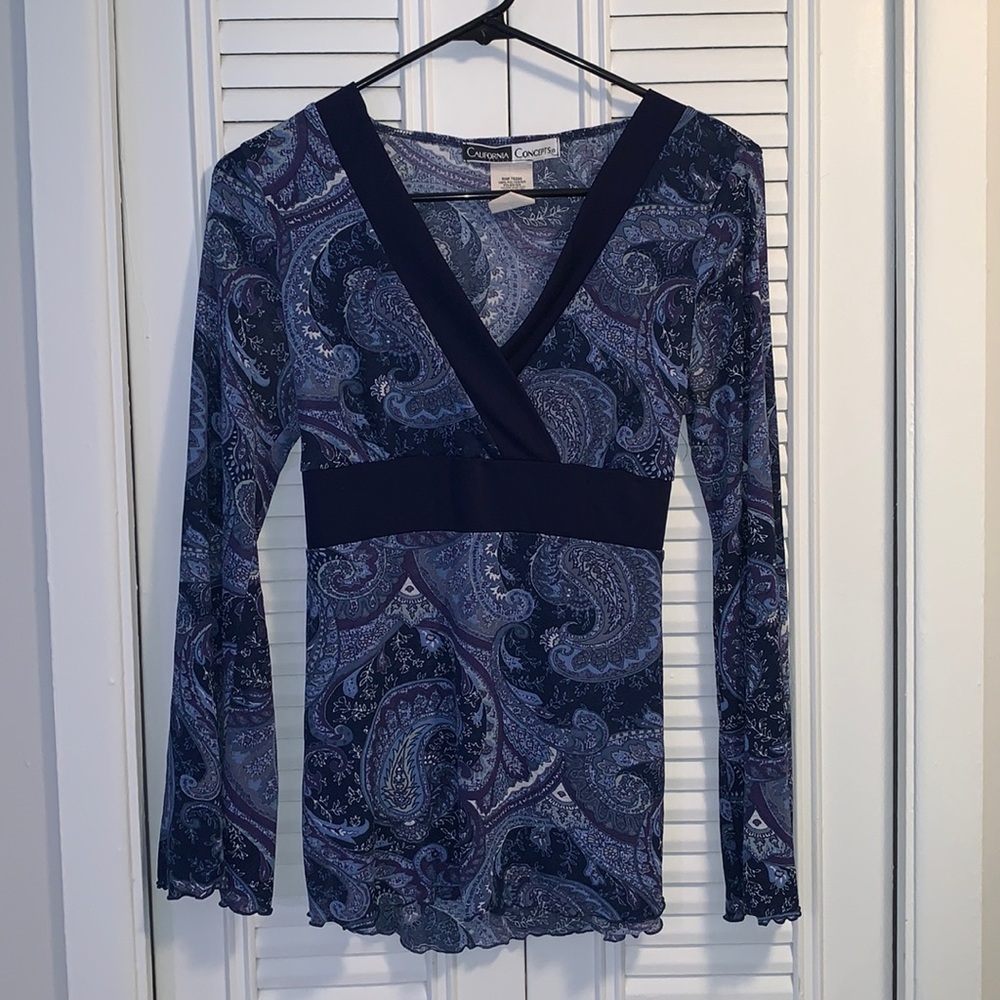 Vintage 90’s paisley print top